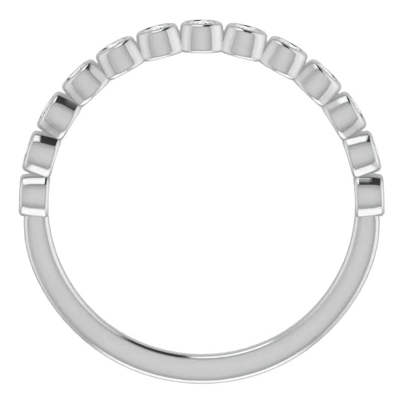 Moissanite Bezel Stackable Ring (1.5mm)