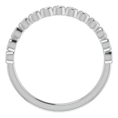 Moissanite Bezel Stackable Ring (1.5mm)