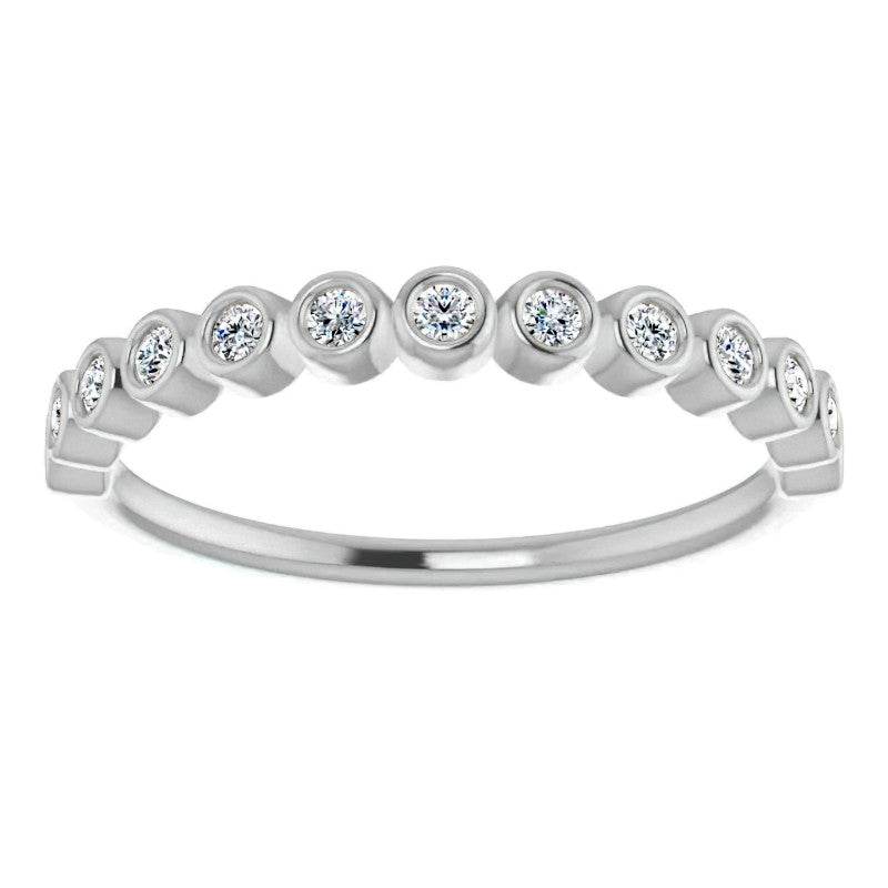 Moissanite Bezel Stackable Ring (1.5mm)