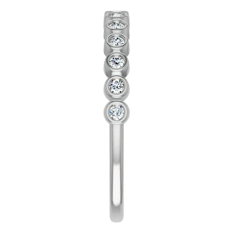 Moissanite Bezel Stackable Ring (1.5mm)