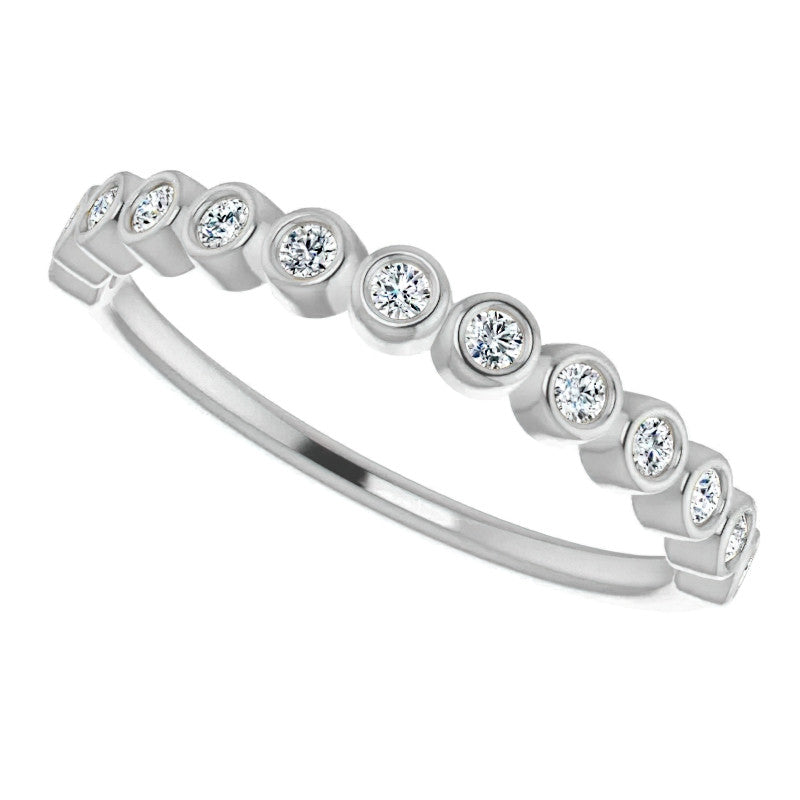 Moissanite Bezel Stackable Ring (1.5mm)