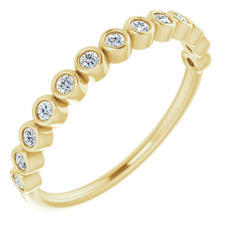 Moissanite Bezel Stackable Ring (1.5mm)