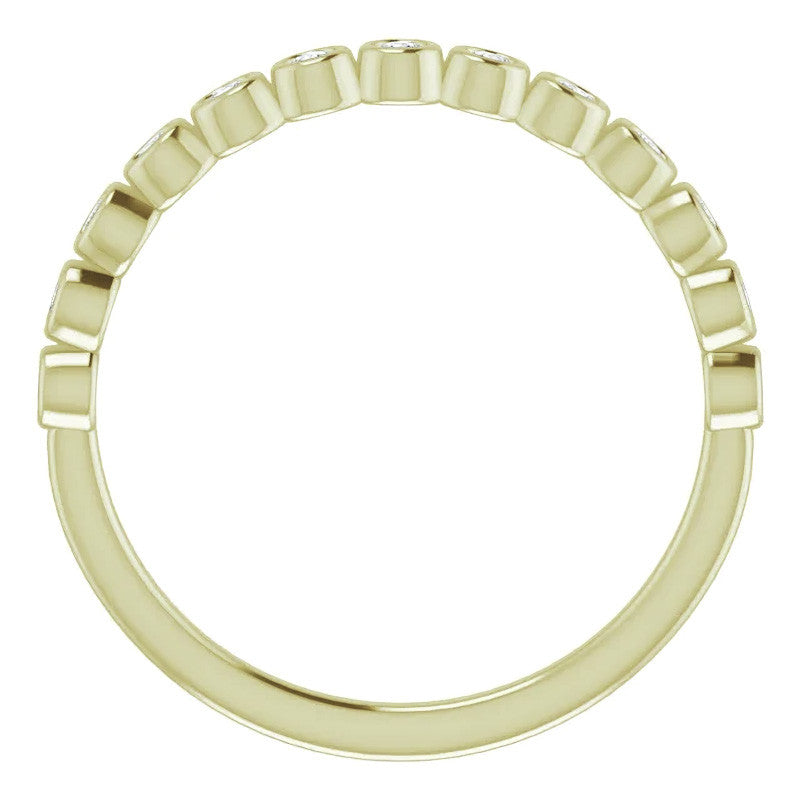 Moissanite Bezel Stackable Ring (1.5mm)