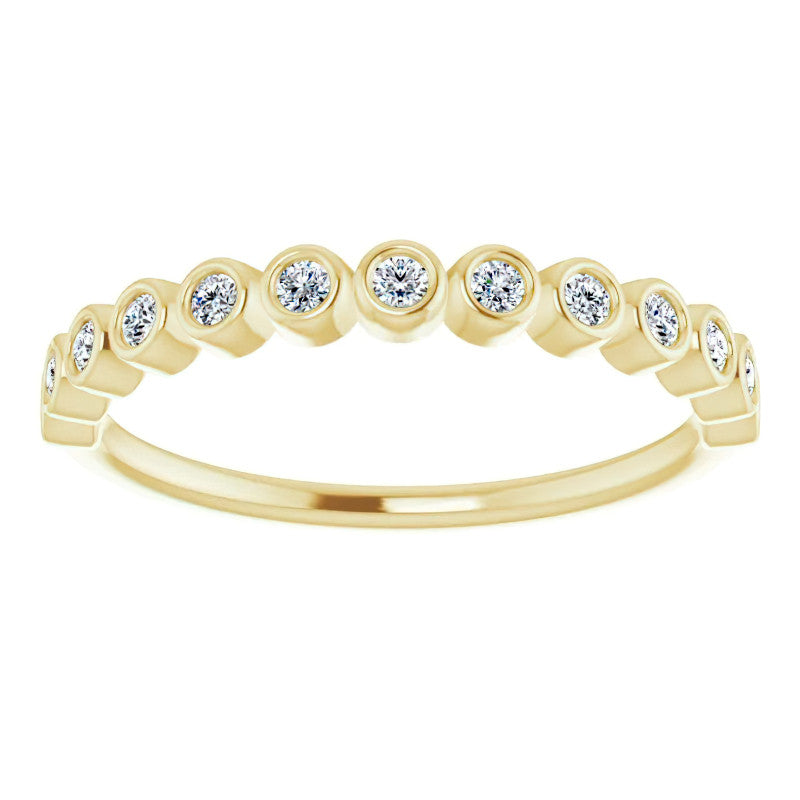 Moissanite Bezel Stackable Ring (1.5mm)