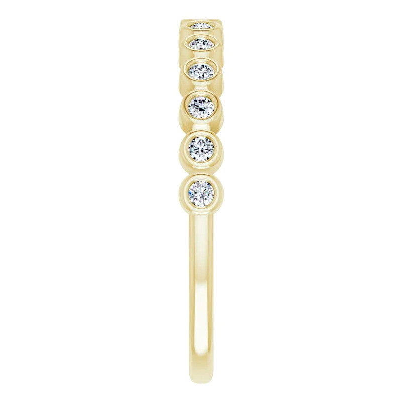 Moissanite Bezel Stackable Ring (1.5mm)