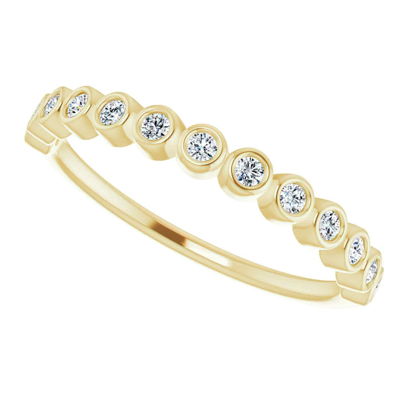 Moissanite Bezel Stackable Ring (1.5mm)