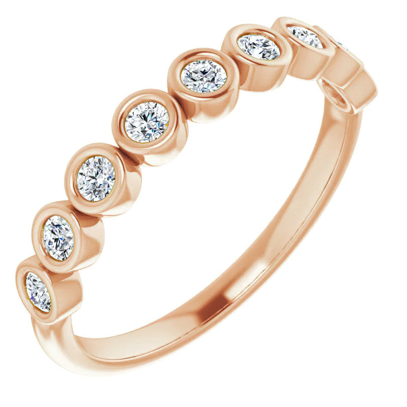 Moissanite Bezel Stackable Ring (2.0mm)