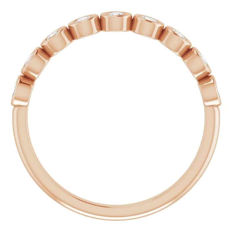 Moissanite Bezel Stackable Ring (2.0mm)