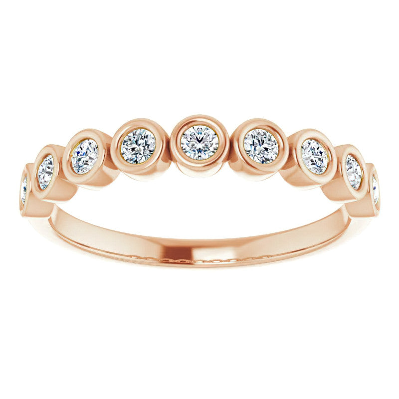 Moissanite Bezel Stackable Ring (2.0mm)
