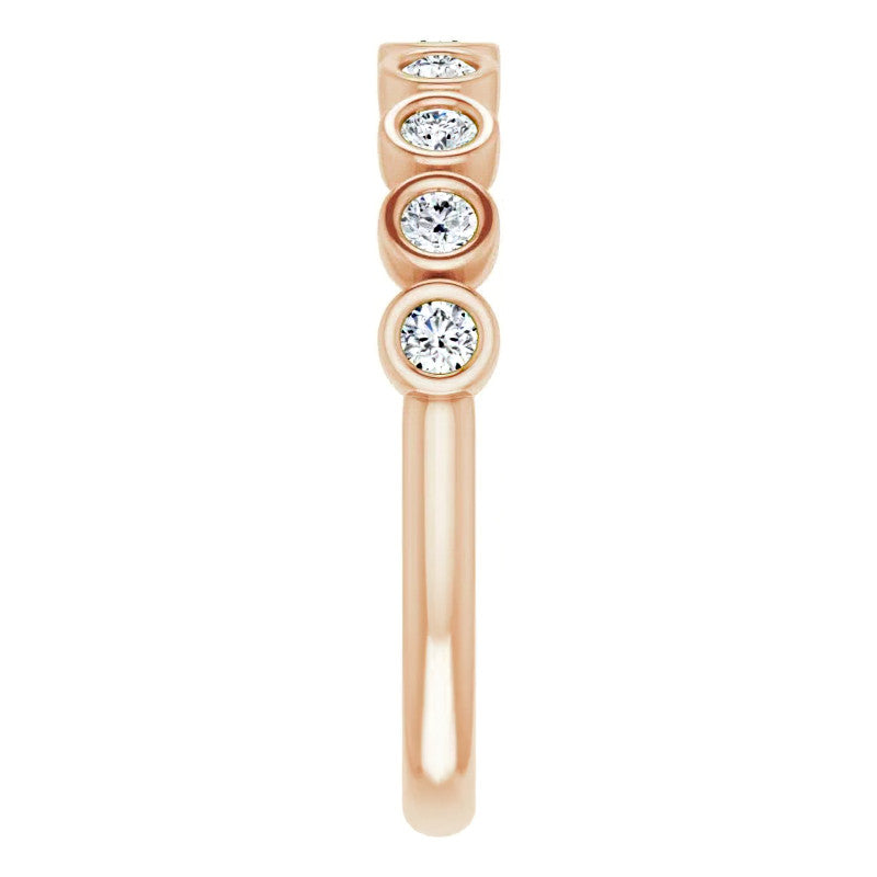 Moissanite Bezel Stackable Ring (2.0mm)