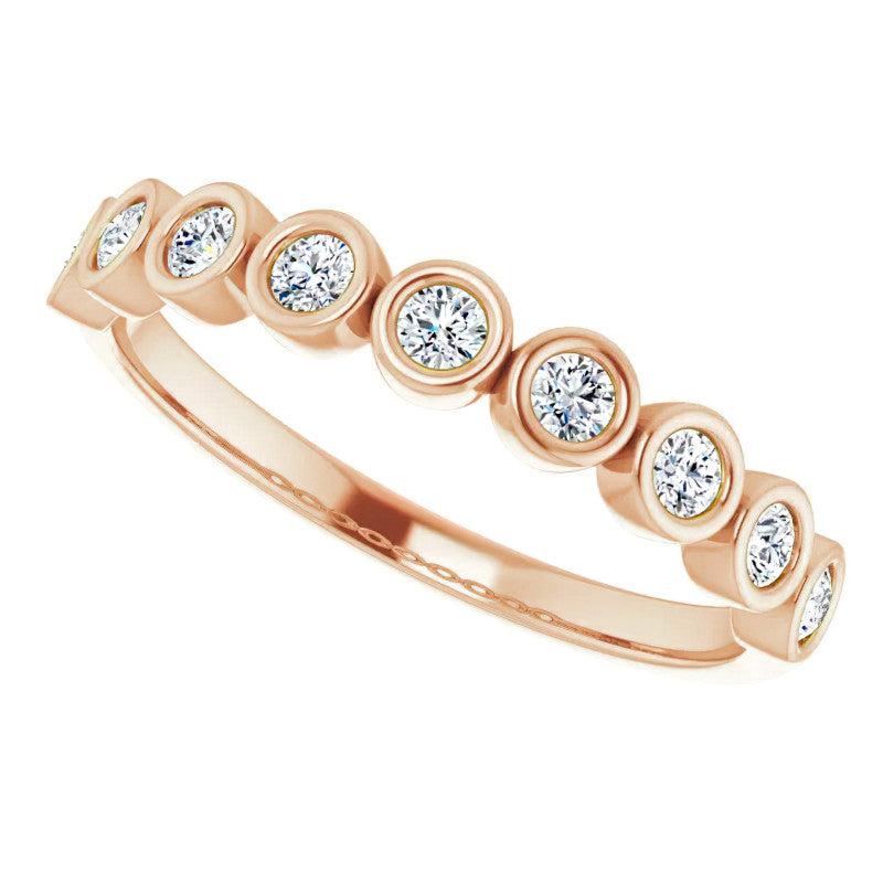Moissanite Bezel Stackable Ring (2.0mm)