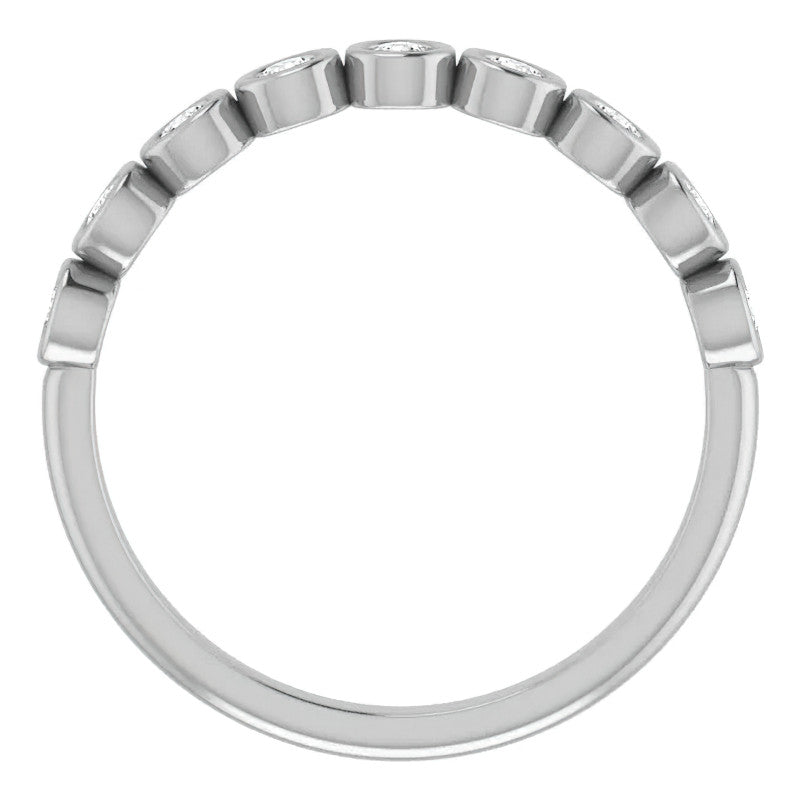 Moissanite Bezel Stackable Ring (2.0mm)