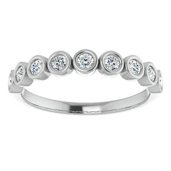 Moissanite Bezel Stackable Ring (2.0mm)
