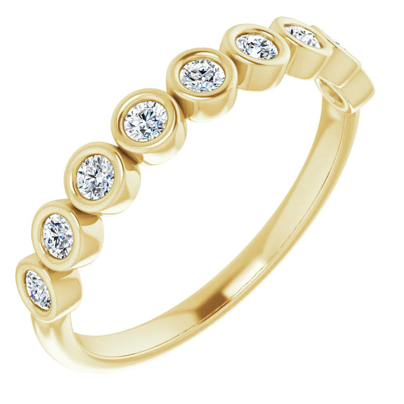 Moissanite Bezel Stackable Ring (2.0mm)