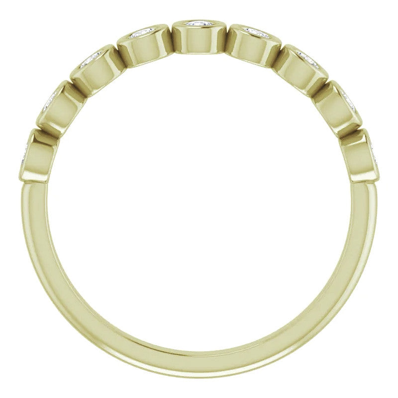 Moissanite Bezel Stackable Ring (2.0mm)