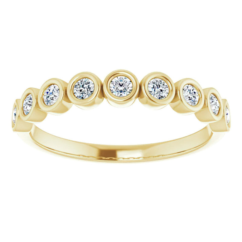 Moissanite Bezel Stackable Ring (2.0mm)