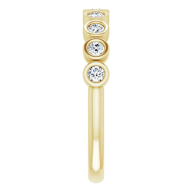 Moissanite Bezel Stackable Ring (2.0mm)