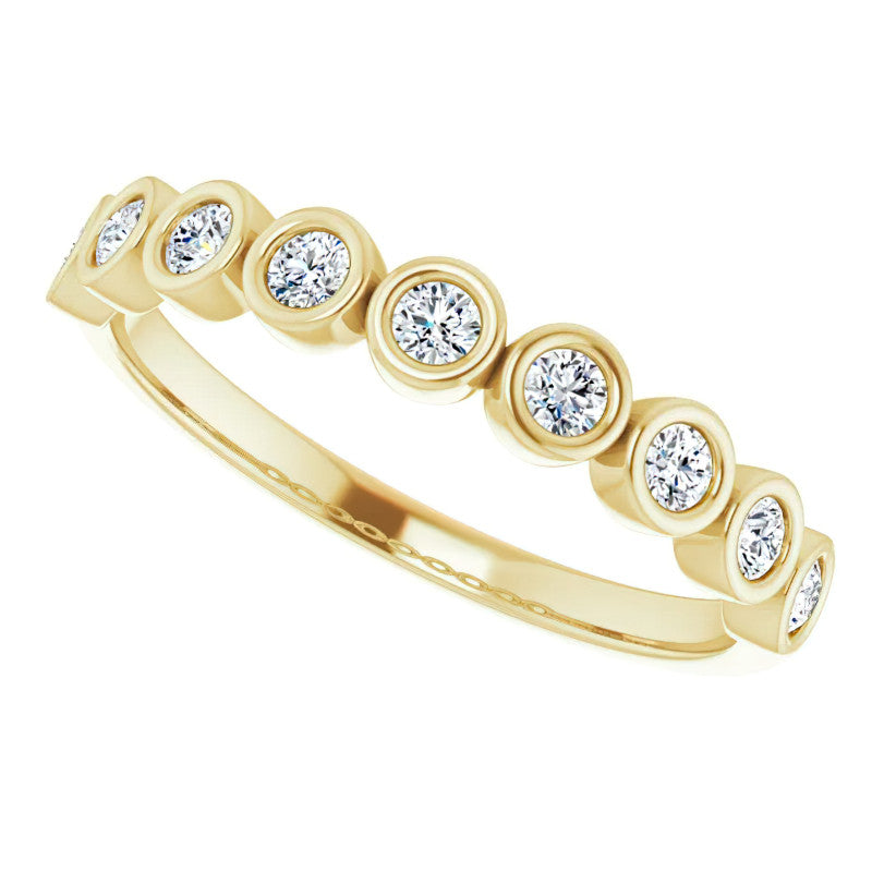 Moissanite Bezel Stackable Ring (2.0mm)