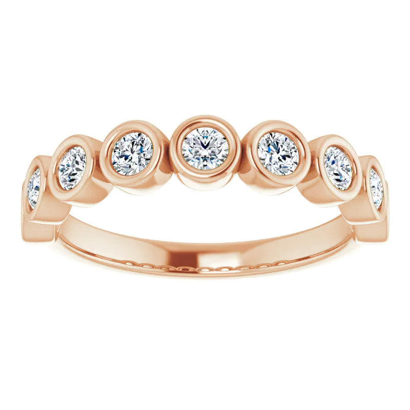 Moissanite Bezel Stackable Ring (2.5mm)