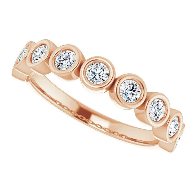 Moissanite Bezel Stackable Ring (2.5mm)