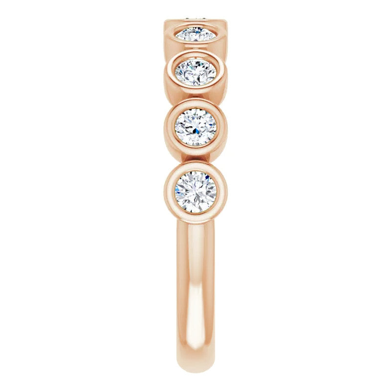 Moissanite Bezel Stackable Ring (2.5mm)