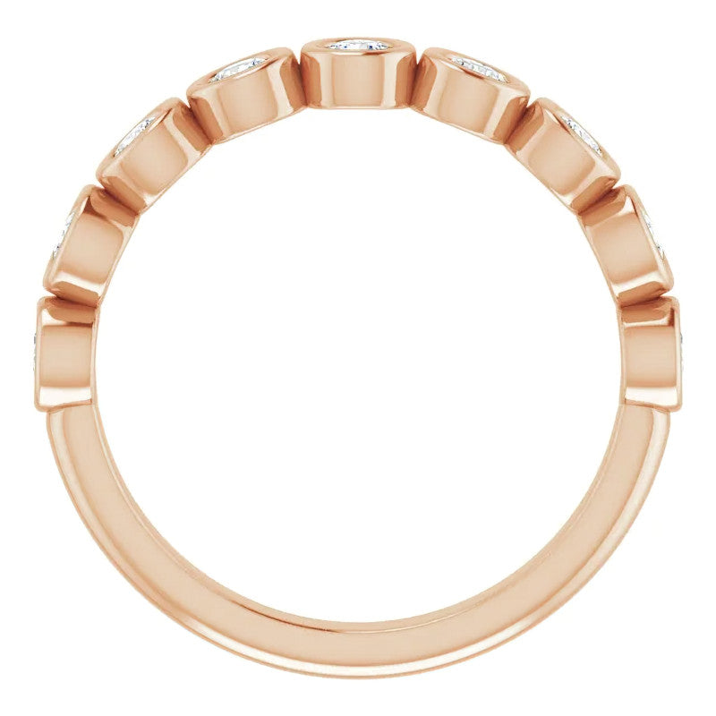 Moissanite Bezel Stackable Ring (2.5mm)