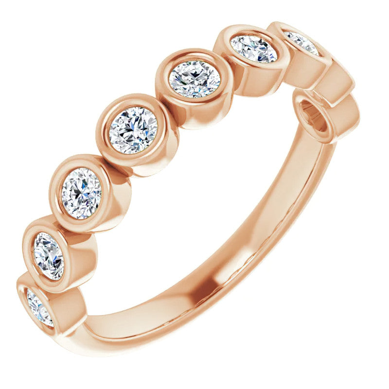 Moissanite Bezel Stackable Ring (2.5mm)
