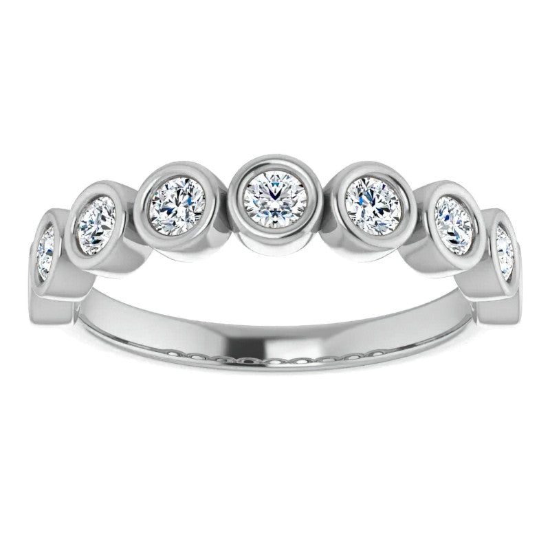 Moissanite Bezel Stackable Ring (2.5mm)