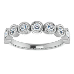 Moissanite Bezel Stackable Ring (2.5mm)