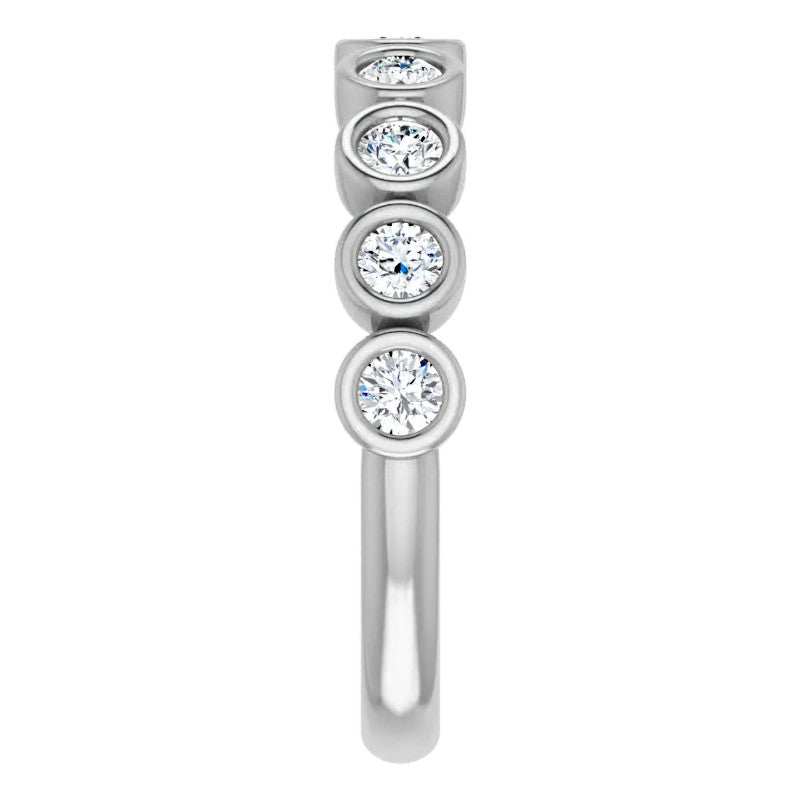 Moissanite Bezel Stackable Ring (2.5mm)
