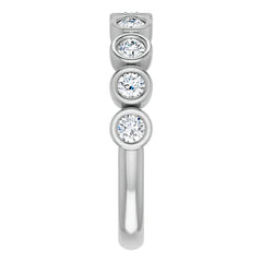 Moissanite Bezel Stackable Ring (2.5mm)