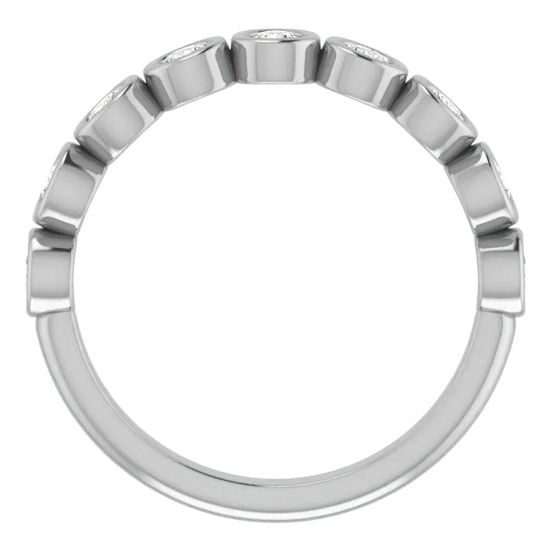 Moissanite Bezel Stackable Ring (2.5mm)