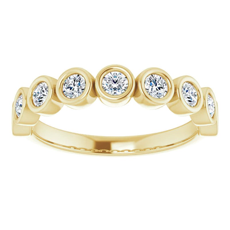 Moissanite Bezel Stackable Ring (2.5mm)