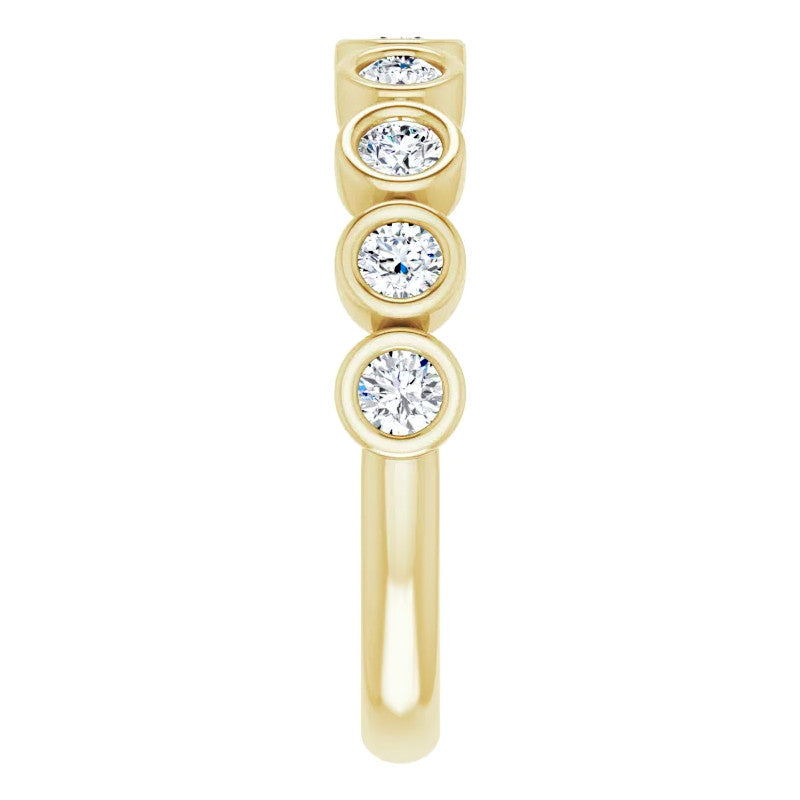 Moissanite Bezel Stackable Ring (2.5mm)
