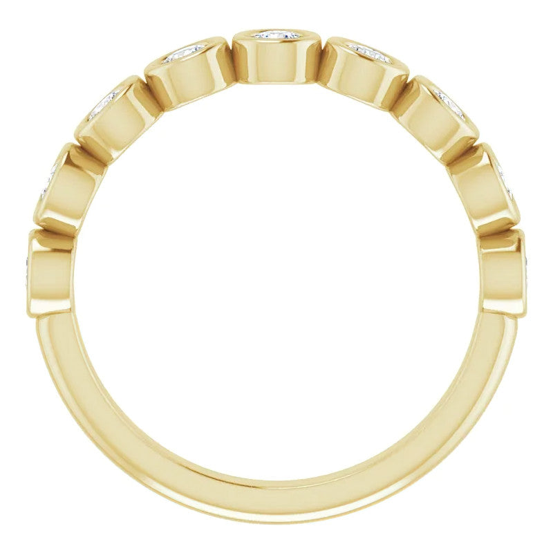 Moissanite Bezel Stackable Ring (2.5mm)