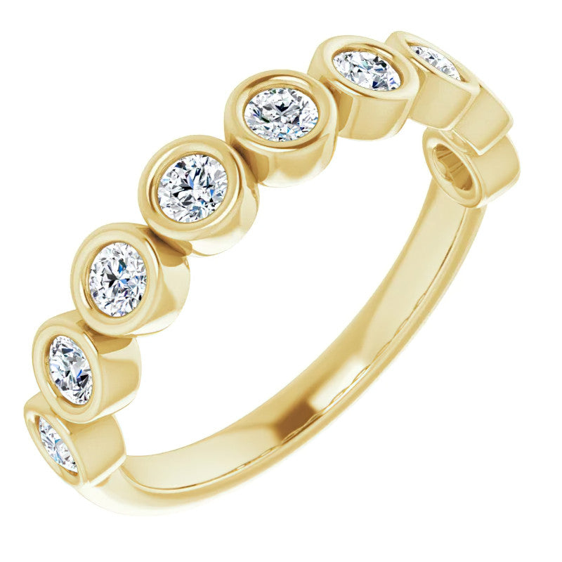 Moissanite Bezel Stackable Ring (2.5mm)