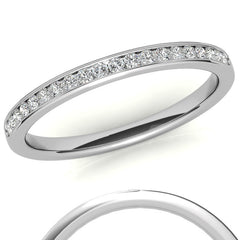 0.20ct Round Brilliant Moissanite Stackable Band