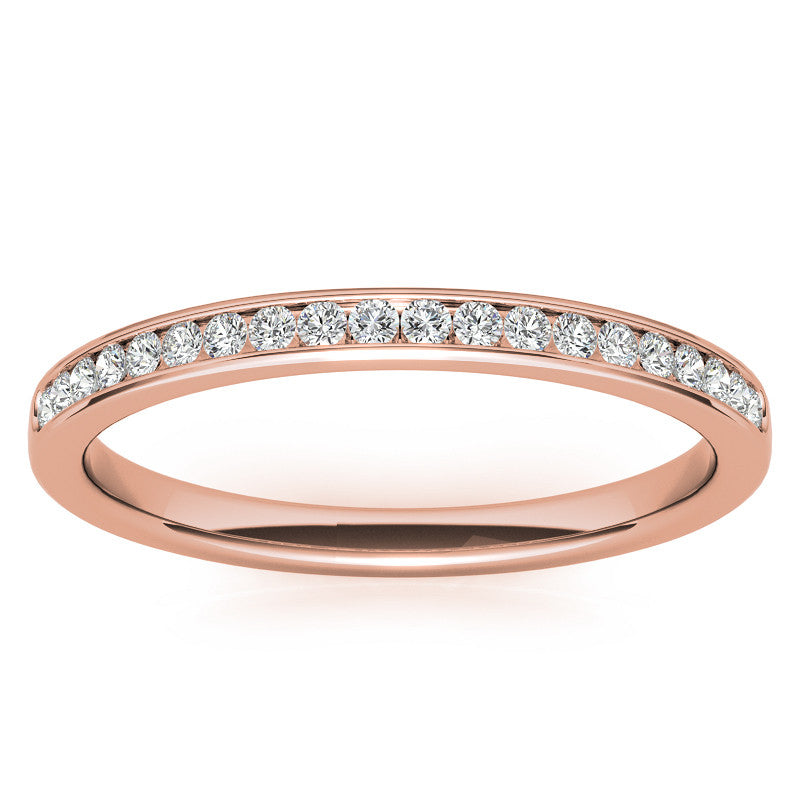 0.20ct Round Brilliant Moissanite Stackable Band