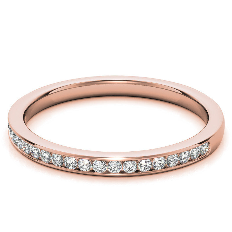 0.20ct Round Brilliant Moissanite Stackable Band