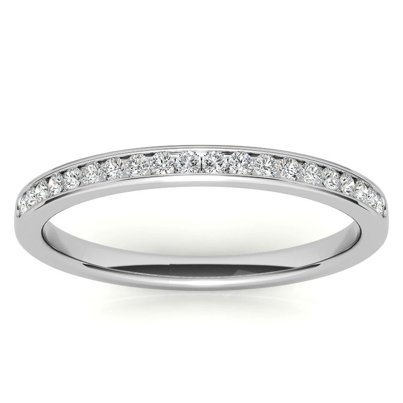 0.20ct Round Brilliant Moissanite Stackable Band