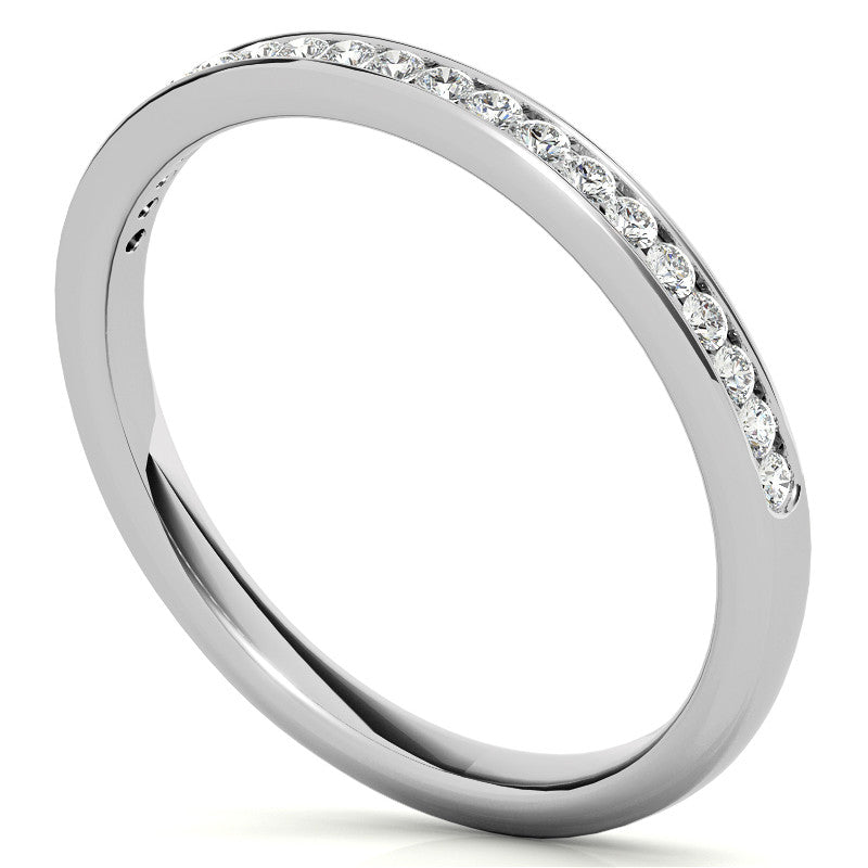 0.20ct Round Brilliant Moissanite Stackable Band