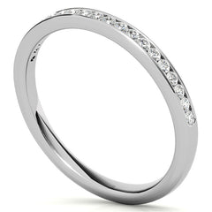 0.20ct Round Brilliant Moissanite Stackable Band
