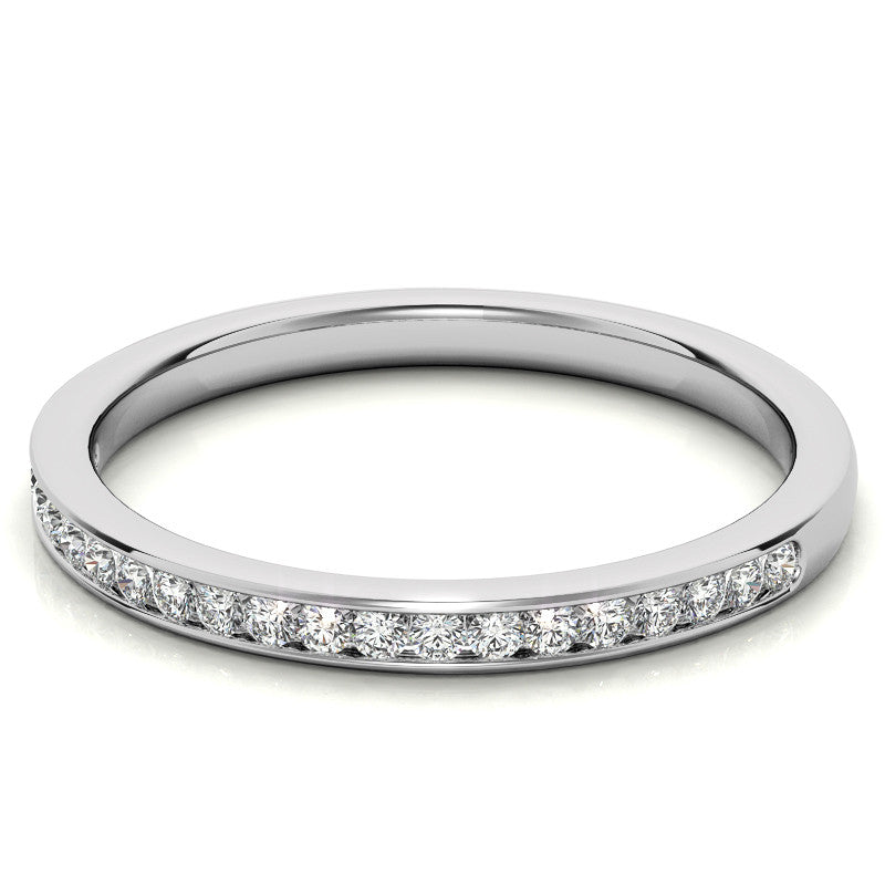 0.20ct Round Brilliant Moissanite Stackable Band