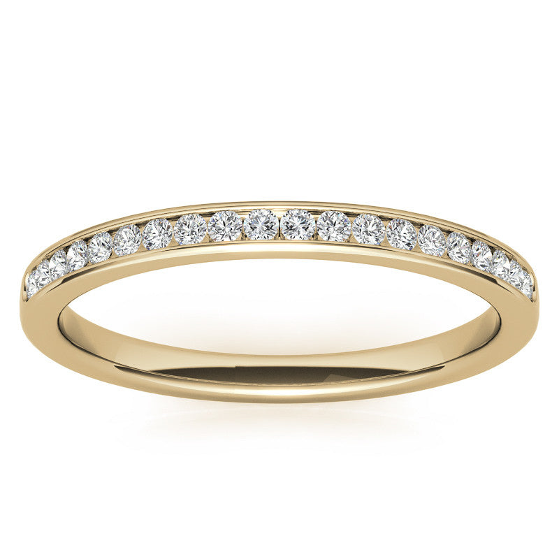 0.20ct Round Brilliant Moissanite Stackable Band
