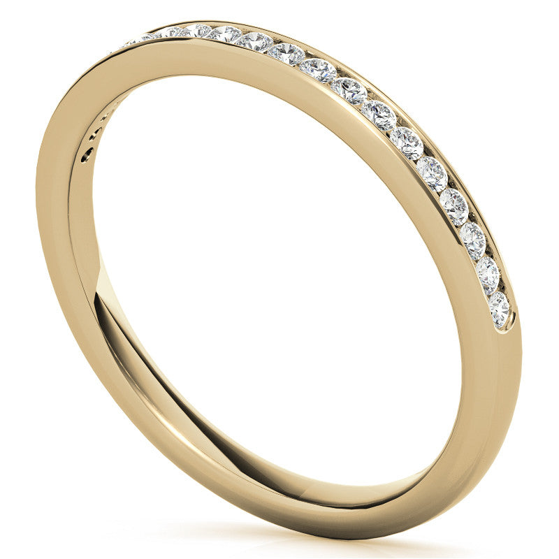 0.20ct Round Brilliant Moissanite Stackable Band