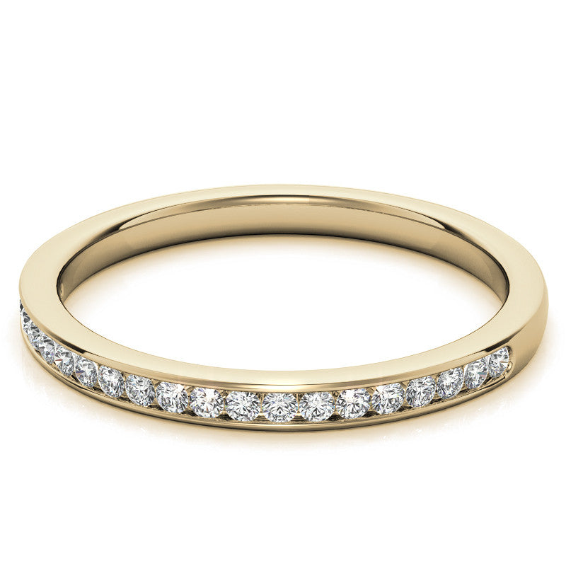 0.20ct Round Brilliant Moissanite Stackable Band