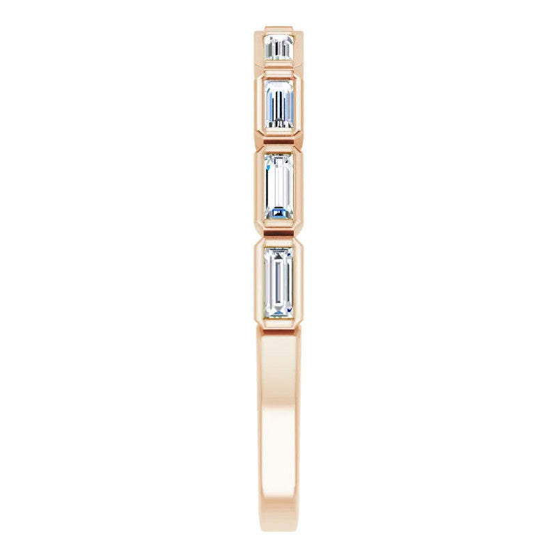 Stackable Moissanite Baguette Wedding Band 0.34ct
