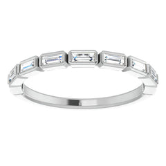 Stackable Moissanite Baguette Wedding Band 0.34ct