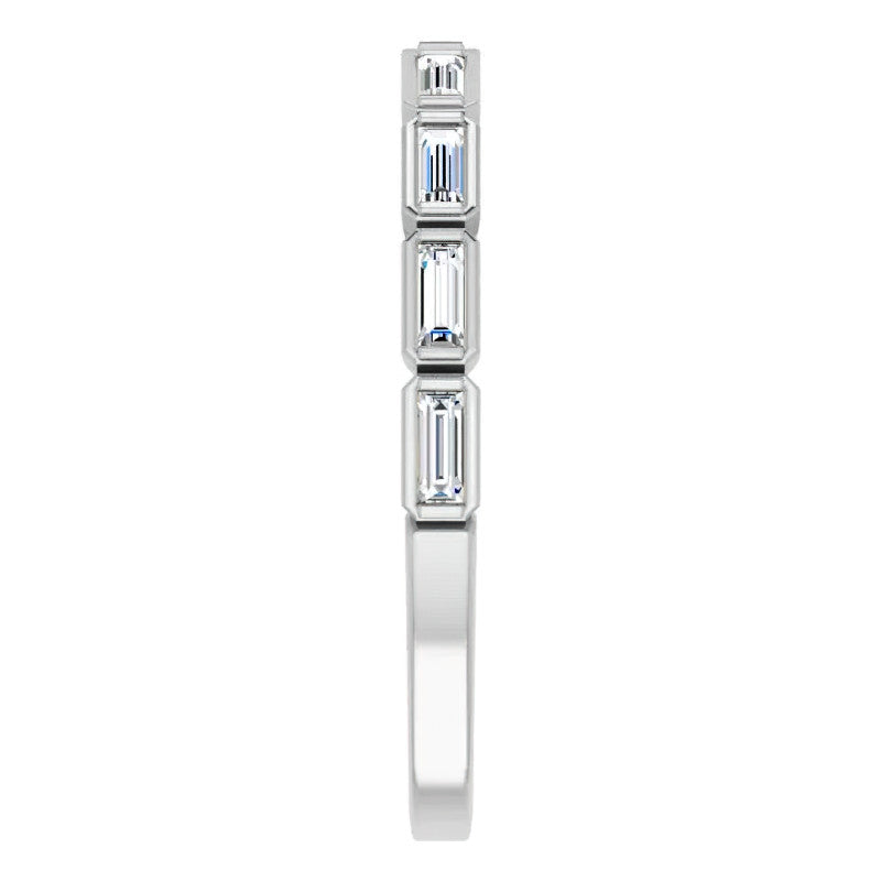 Stackable Moissanite Baguette Wedding Band 0.34ct