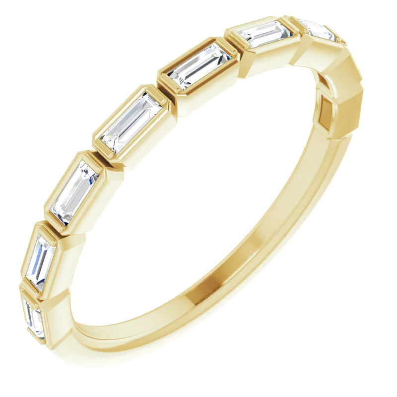 Stackable Moissanite Baguette Wedding Band 0.34ct